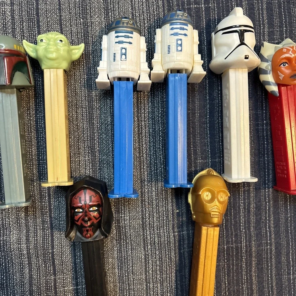 Vintage Pez Dispenser Lot of 11 Collection Star Wars Yoda Wookie Collection
